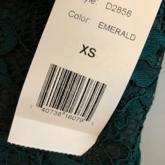 ALEXIA ADMOR V-Neck Lace Fit & Flare Dress Cutout Back Green XS NWT - Picture 4 of 8